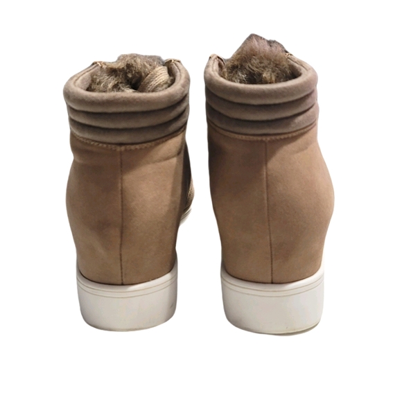 MADELINE girl Womens Yolo Tan Suede Wedge Sneaker - Picture 5 of 10